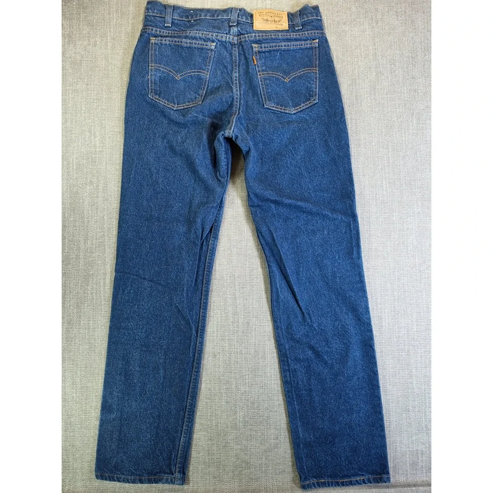 Levi's 509 Jeans Mens 34/32 Blue Orange Tab Straight Leg‎ Made in USA Vintage
